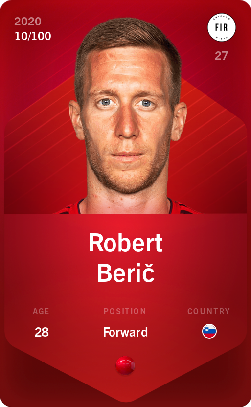 Sorare - Sorare Official - Robert Berič 2020-21 • Rare 10/100 - NFT # 33956125718514613275574792013258687430819572659111293209204562642385493570425