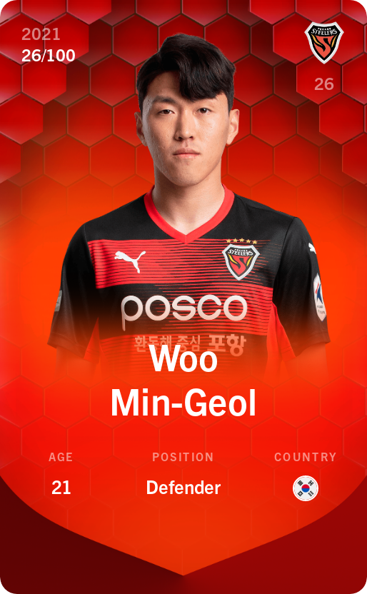 Sorare - Sorare Official - Woo Min-Geol 2021-22 • Rare 26/100 - NFT # 76260594511939657041784558518843889390492335543330651944416435769354535224770