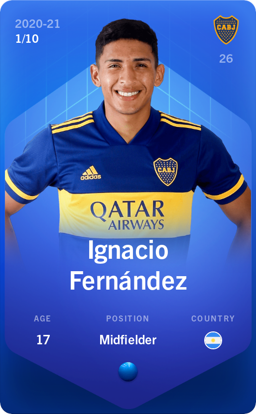 Sorare - Sorare Official - Ignacio Fernández 2020-21 • Super Rare 1/10 - NFT # 40433785059110417880428866771596531085210419629713362582080850880390354823714