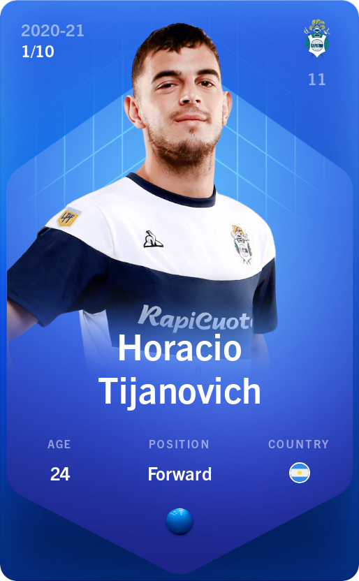 Sorare - Sorare Official - Horacio Tijanovich 2020-21 • Super Rare 1/10 - NFT # 86178124562539262826776564186511912773673836241609992310089060116477223775141
