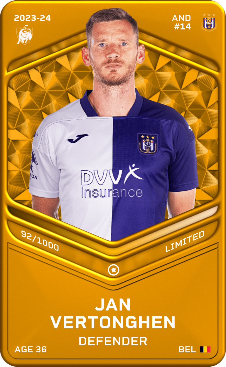 Jan Vertonghen 2023-24 • Limited 92/1000