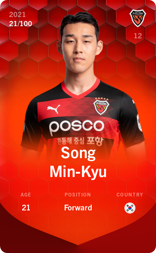 Sorare - Sorare Official - Song Min-Kyu 2021-22 • Rare 21/100 - NFT # 9809641938673737996826701185978772326262312394540664870764471450840561647486