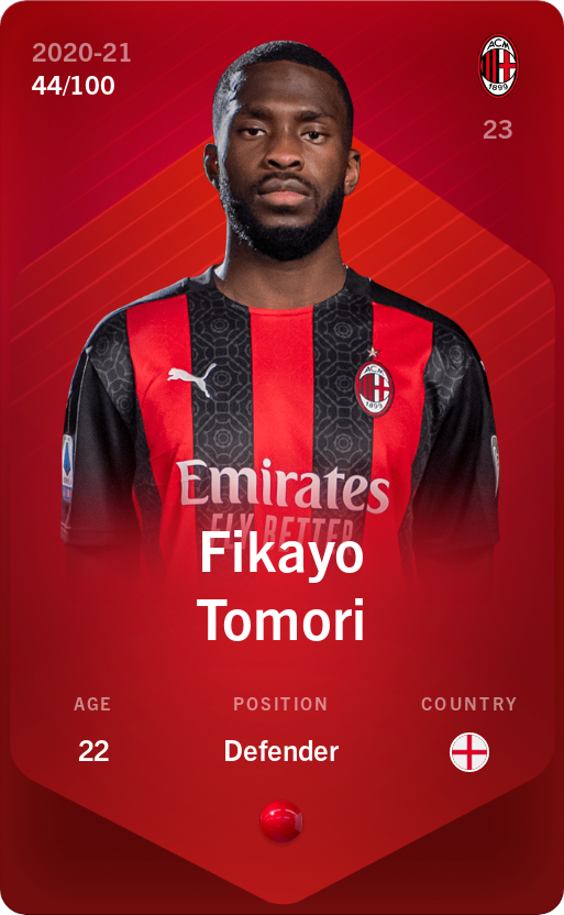 Sorare - Sorare Official - Fikayo Tomori 2020-21 • Rare 44/100 - NFT # 4254054726616447163648705245810275951730267963751452944449158890420483929038