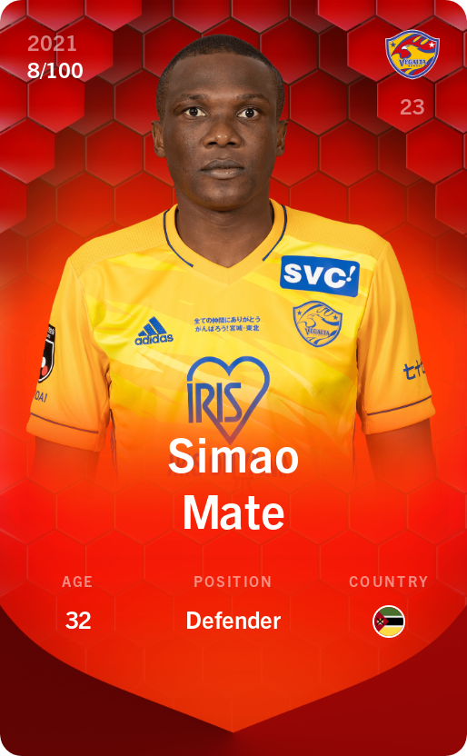 Sorare - Sorare Official - Simao Mate 2021-22 • Rare 8/100 - NFT # 91832922760056436017734659824135109412757935095500068458879018548123065542336