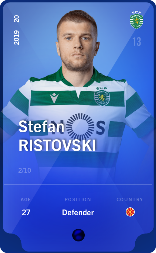 Sorare - Sorare Official - Stefan Ristovski 2019-20 • Super Rare 2/10 - NFT # 25273301524035069012029800328176813448240606508048647706090987798528819355173