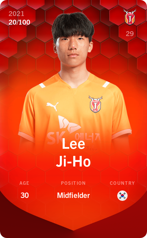 Sorare - Sorare Official - Lee Ji-Ho 2021-22 • Rare 20/100 - NFT # 60467059206995291662664226290155384132588444099134122424811466800479651360542