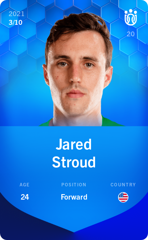 Sorare - Sorare Official - Jared Stroud 2021-22 • Super Rare 3/10 - NFT # 59090717538936619345253708914717153846427342286379967869229410953766051861503