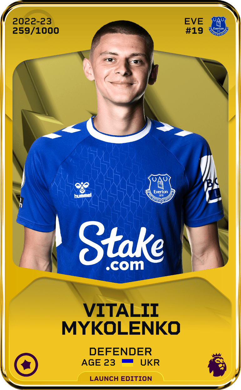 Vitalii Mykolenko 2022-23 • Limited 259/1000