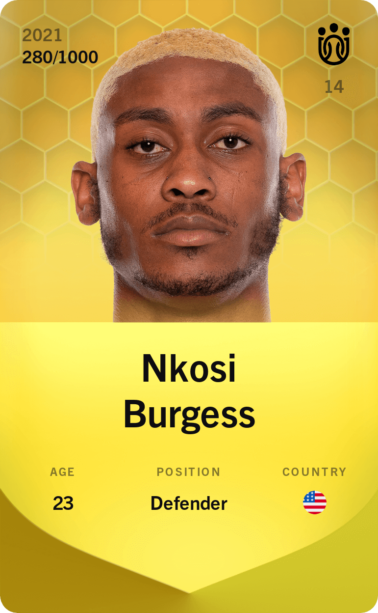 Nkosi Burgess 2021-22 • Limited 280/1000