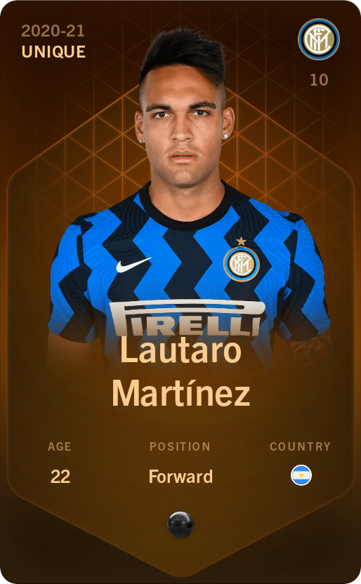 Sorare - Sorare Official - Lautaro Martínez 2020-21 • Unique - NFT # 101806694898832929995491054834751511314716718224207928435786578100108114974451