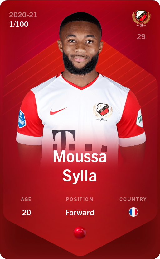 Sorare - Sorare Official - Moussa Sylla 2020-21 • Rare 1/100 - NFT # 7061185814403947269411154990798782905993889983569660558784868858117136250665