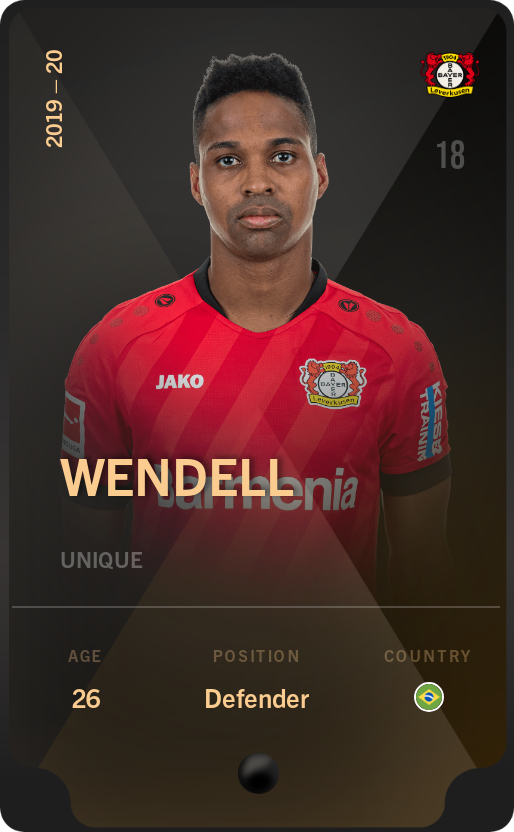 Sorare - Sorare Official - Wendell 2019-20 • Unique - NFT # 54020518340955456402358751621726028192532788092974167876097971759500783290223