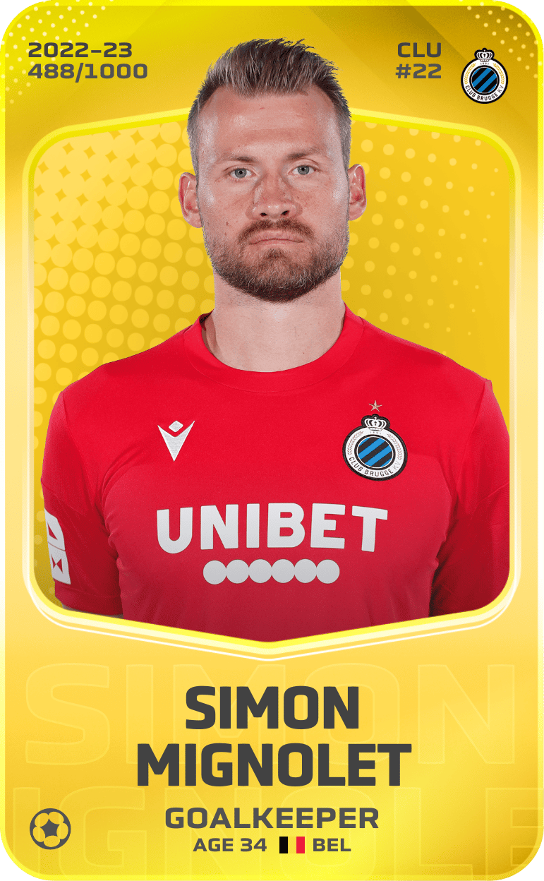 Simon Mignolet 2022-23 • Limited 488/1000