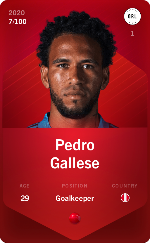 Sorare - Sorare Official - Pedro Gallese 2020-21 • Rare 7/100 - NFT # 71285676746211783197100209959515742213138797482639785989440704331585311670595