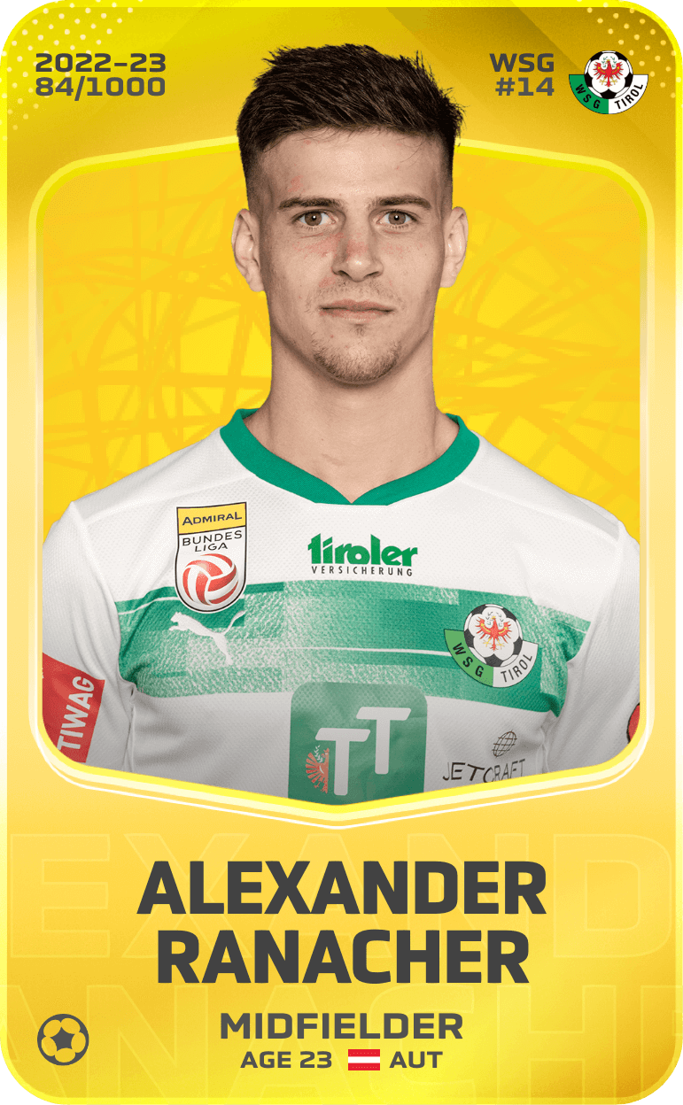 Alexander Ranacher 2022-23 • Limited 84/1000