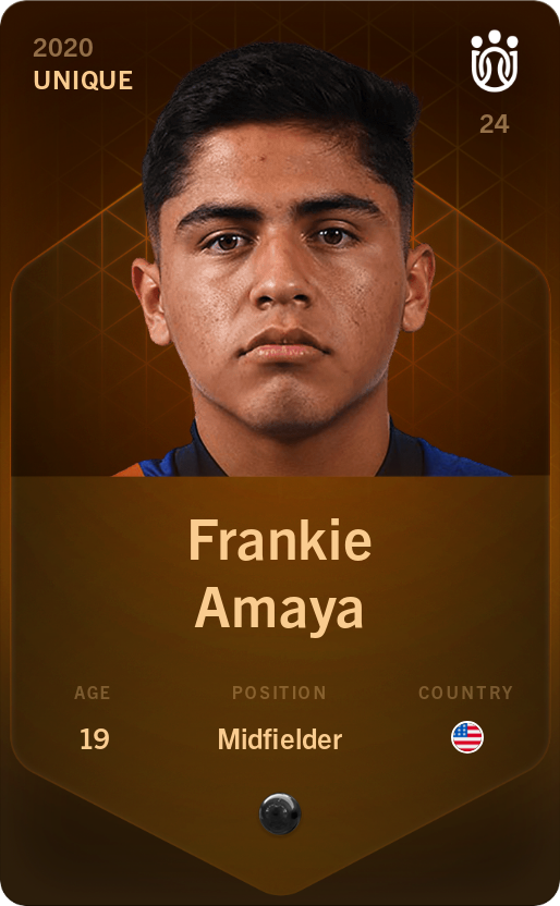 Sorare - Sorare Official - Frankie Amaya 2020-21 • Unique - NFT # 105229767923494862346162966762224602195735564106210044854638111618030065243927
