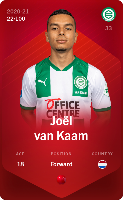 Sorare - Sorare Official - Joël van Kaam 2020-21 • Rare 22/100 - NFT # 64680984584149980920438088771609118988124785876383244870956279130747873405467