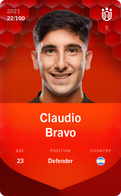 Sorare - Sorare Official - Claudio Bravo 2021-22 • Rare 22/100 - NFT # 103456965356992175089127500220164288528563183104208523059203722214442120035111