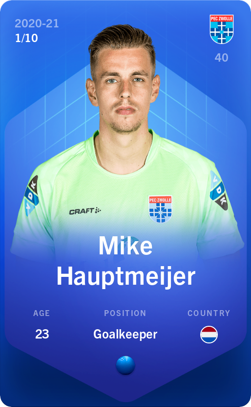 Sorare - Sorare Official - Mike Hauptmeijer 2020-21 • Super Rare 1/10 - NFT # 97191339075224515136654514947458490895731560823109366365527364141395652073025