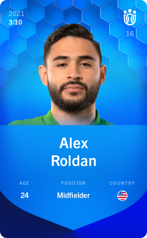 Sorare - Sorare Official - Alex Roldan 2021-22 • Super Rare 3/10 - NFT # 104188124635178500547726868480043780622541332213786569477854460377328583069444