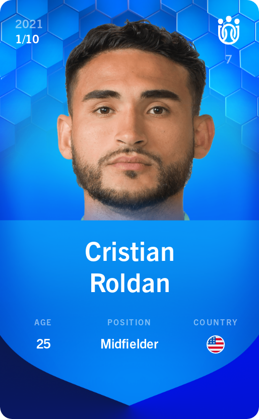 Sorare - Sorare Official - Cristian Roldan 2021-22 • Super Rare 1/10 - NFT # 87861007651332105924831341456260498046984728298396480733373149215258024190382