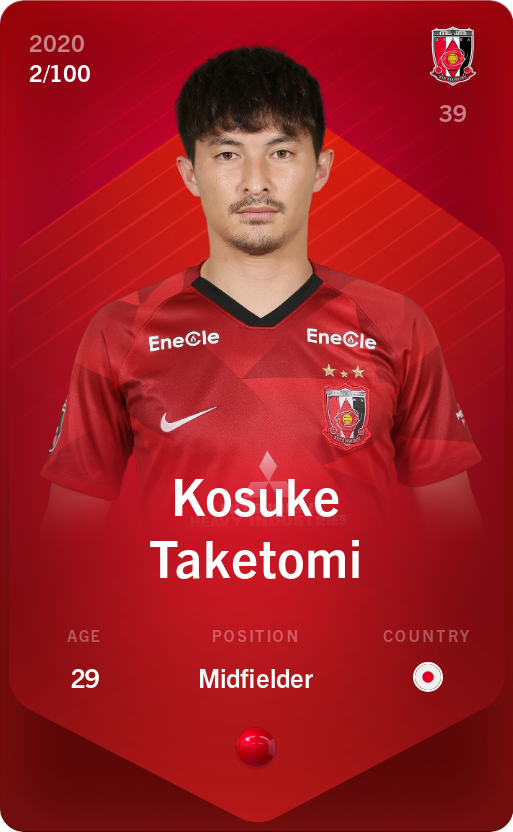 Sorare - Sorare Official - Kosuke Taketomi 2020-21 • Rare 2/100 - NFT # 79988751112081303232830014721588977645256084789646762862474382832902372474953