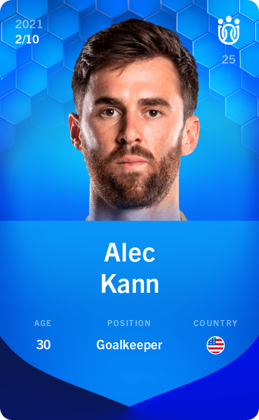 Sorare - Sorare Official - Alec Kann 2021-22 • Super Rare 2/10 - NFT # 65130384838554599318317820342069775646753918181693842316300222729490624555324