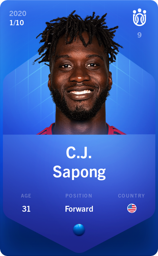 Sorare - Sorare Official - C.J. Sapong 2020-21 • Super Rare 1/10 - NFT # 32431732680899168283590136855965361561543580335564532617875632061941453855352