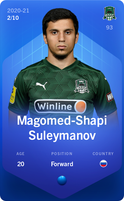 Sorare - Sorare Official - Magomed-Shapi Suleymanov 2020-21 • Super Rare 2/10 - NFT # 104084694140202781631563685177521922770504321599905521423777159751997934410926