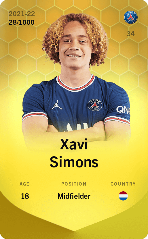 Xavi Simons 2021-22 • Limited 28/1000