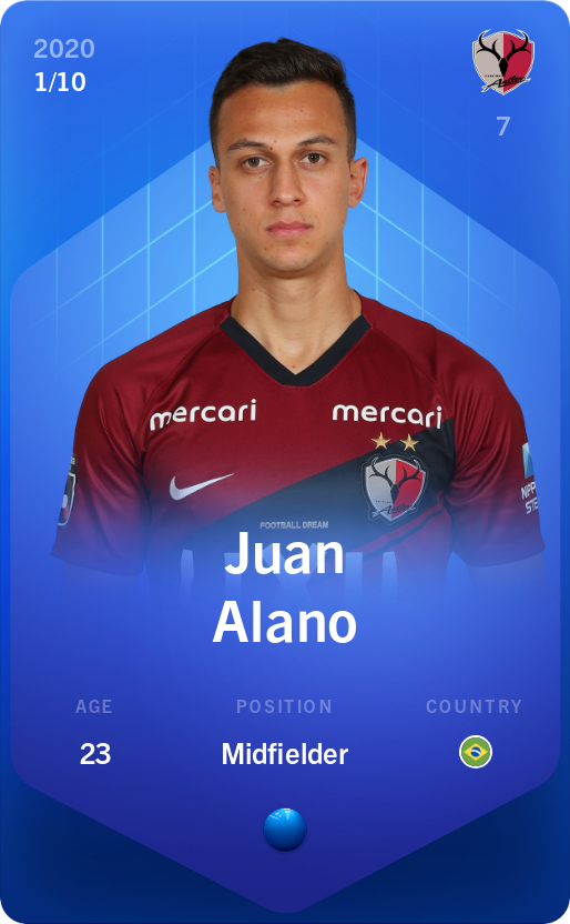Sorare - Sorare Official - Juan Alano 2020-21 • Super Rare 1/10 - NFT # 64592474221835177896135563459322367571233280514440113715164153384555306358247