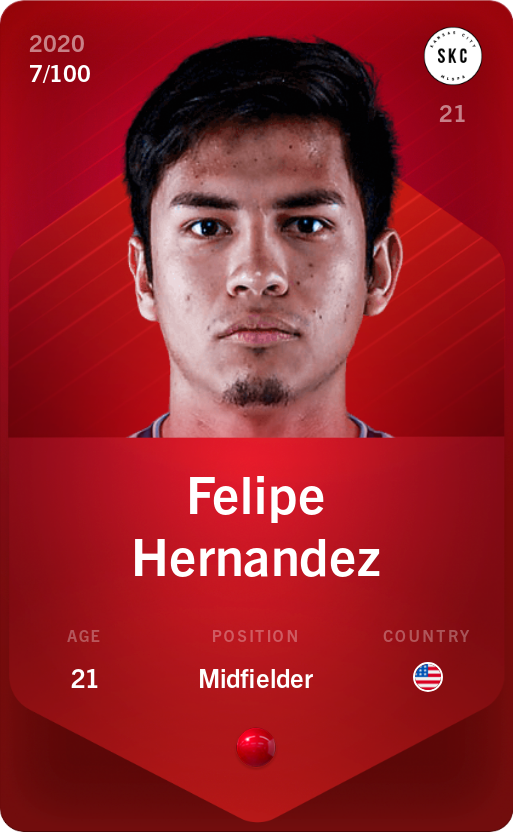 Sorare - Sorare Official - Felipe Hernandez 2020-21 • Rare 7/100 - NFT # 95909289776242418060292635983426412463192970034187206863047732176783162852898