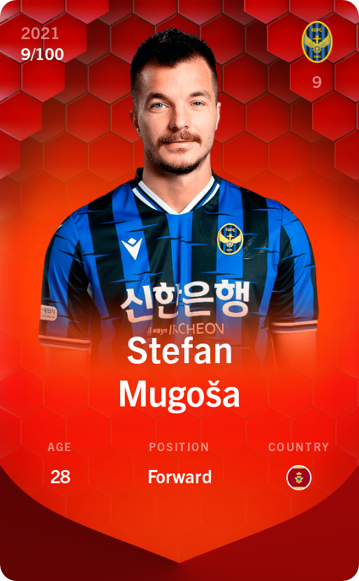 Sorare - Sorare Official - Stefan Mugoša 2021-22 • Rare 9/100 - NFT # 94624940471638256750454980357643840744827432184600712540236008642464448510274