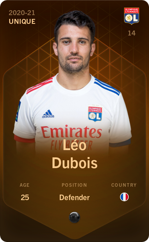 Sorare - Sorare Official - Léo Dubois 2020-21 • Unique - NFT # 96975616841468789986731614597048103397850974356742313446178247772367038761589