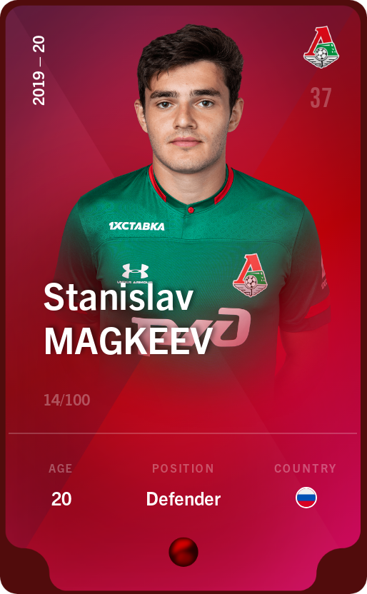 Sorare - Sorare Official - Stanislav Magkeev 2019-20 • Rare 14/100 - NFT # 101889195212176105749701434293937913502850374103004152802223635632625972572884