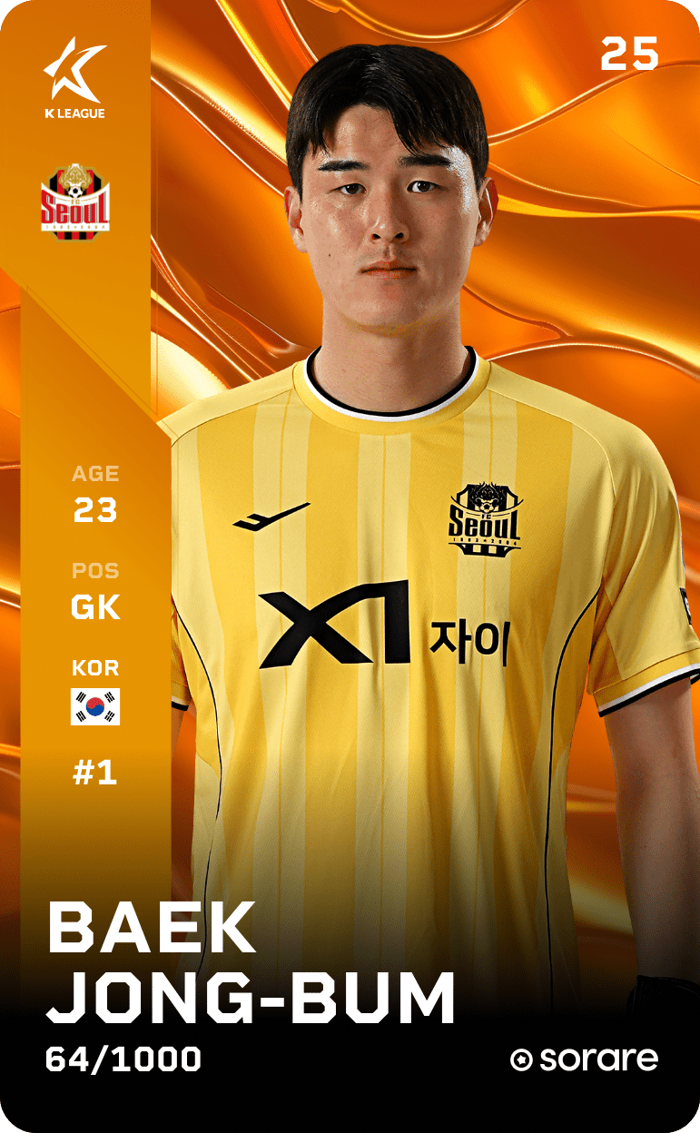 Baek Jong-Beom 2025-26 • Limited 64/1000