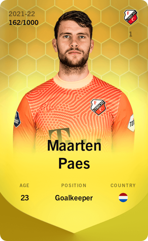Maarten Paes 2021-22 • Limited 162/1000