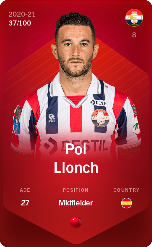 Sorare - Sorare Official - Pol Llonch 2020-21 • Rare 37/100 - NFT # 44094204832695121068743540005842421717400213462370532194673939749685532987545