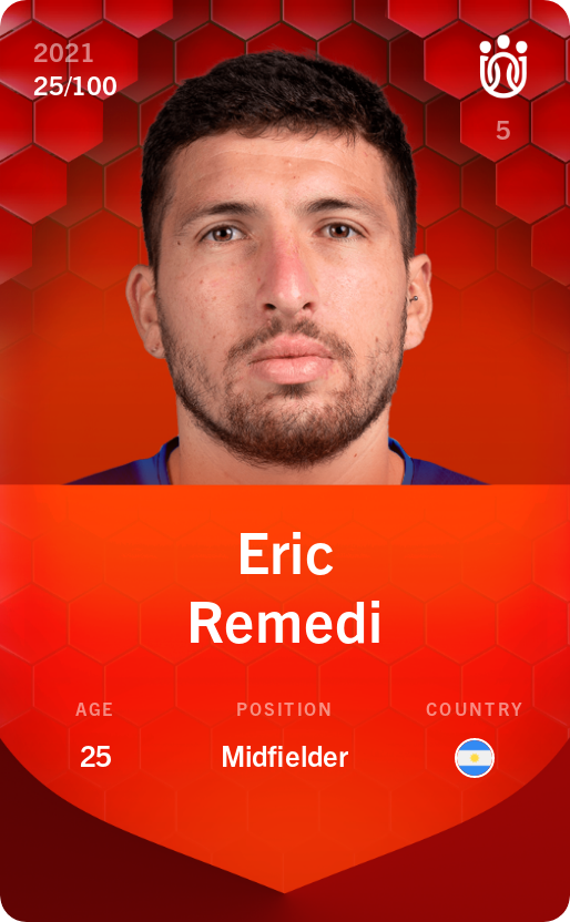 Sorare - Sorare Official - Eric Remedi 2021-22 • Rare 25/100 - NFT # 113502954596219605021911602813991552404406118704062817888385552269520376580475