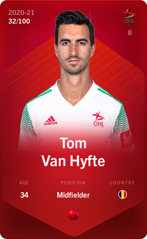 Sorare - Sorare Official - Tom Van Hyfte 2020-21 • Rare 32/100 - NFT # 40344080228076683427830211653482142797966914812343372535356847460990010985462