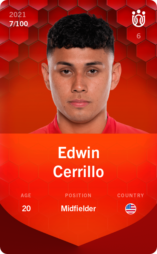 Sorare - Sorare Official - Edwin Cerrillo 2021-22 • Rare 7/100 - NFT # 75545455608494793525774860706008114999721891489532629031508980800688200015561