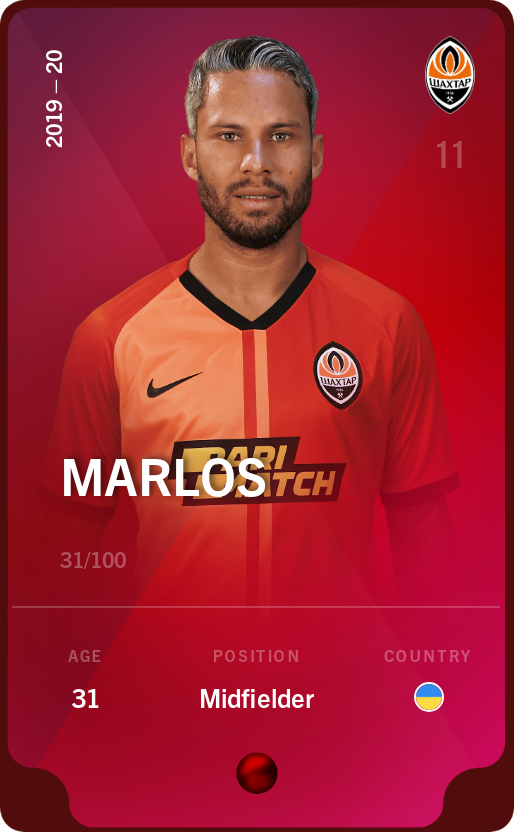 Sorare - Sorare Official - Marlos 2019-20 • Rare 31/100 - NFT # 114028381851022776339151083667467313547063447287440427742561715832455677999466