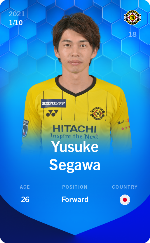Sorare - Sorare Official - Yusuke Segawa 2021-22 • Super Rare 1/10 - NFT # 89211860974984951199943150234708873090327626254221338650217575447823321513233