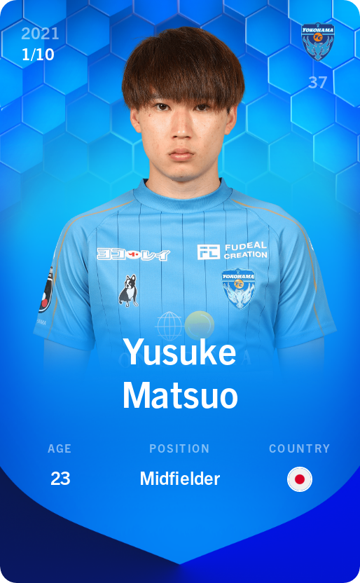 Sorare - Sorare Official - Yusuke Matsuo 2021-22 • Super Rare 1/10 - NFT # 46241430977243647597152847674520217204393709282198880200766999453702547643667