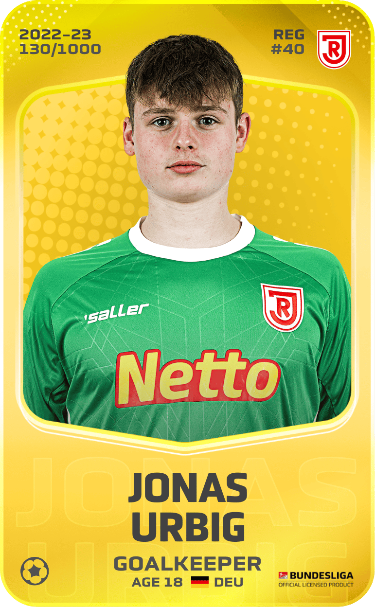 Jonas Urbig 2022-23 • Limited 130/1000
