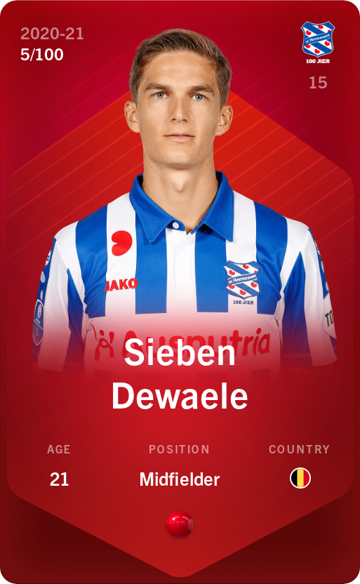 Sorare - Sorare Official - Sieben Dewaele 2020-21 • Rare 5/100 - NFT # 87465306584608927467984725045323208340281850240679711391435400636032689122883