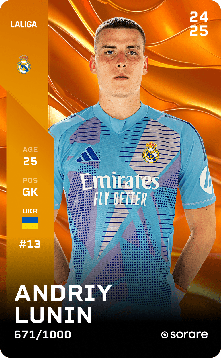 Andriy Lunin 2024-25 • Limited 671/1000