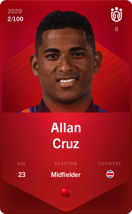 Sorare - Sorare Official - Allan Cruz 2020-21 • Rare 2/100 - NFT # 19222160634580101121946945164334146405070920299537463467731545222670031033193