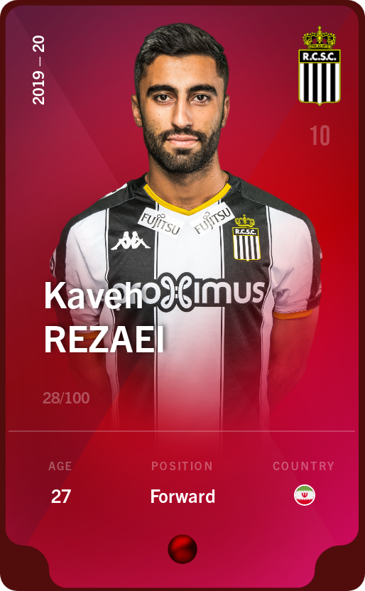 Sorare - Sorare Official - Kaveh Rezaei 2019-20 • Rare 28/100 - NFT # 42931595154473785154865894962418944226809593518830075897273075993632436032479