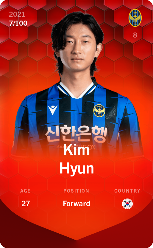 Sorare - Sorare Official - Kim Hyun 2021-22 • Rare 7/100 - NFT # 86671683336311699914741145698913356970884893583980651157356844690516506834111